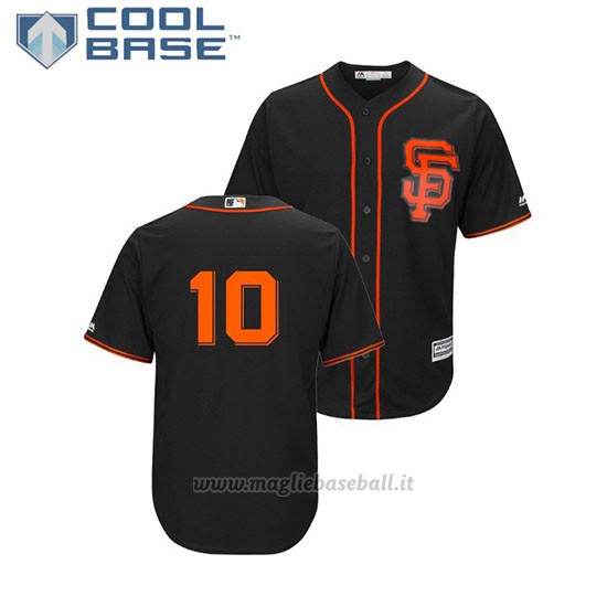 Maglia Baseball Uomo San Francisco Giants Evan Longoria Cool Base Alterner Replica Nero